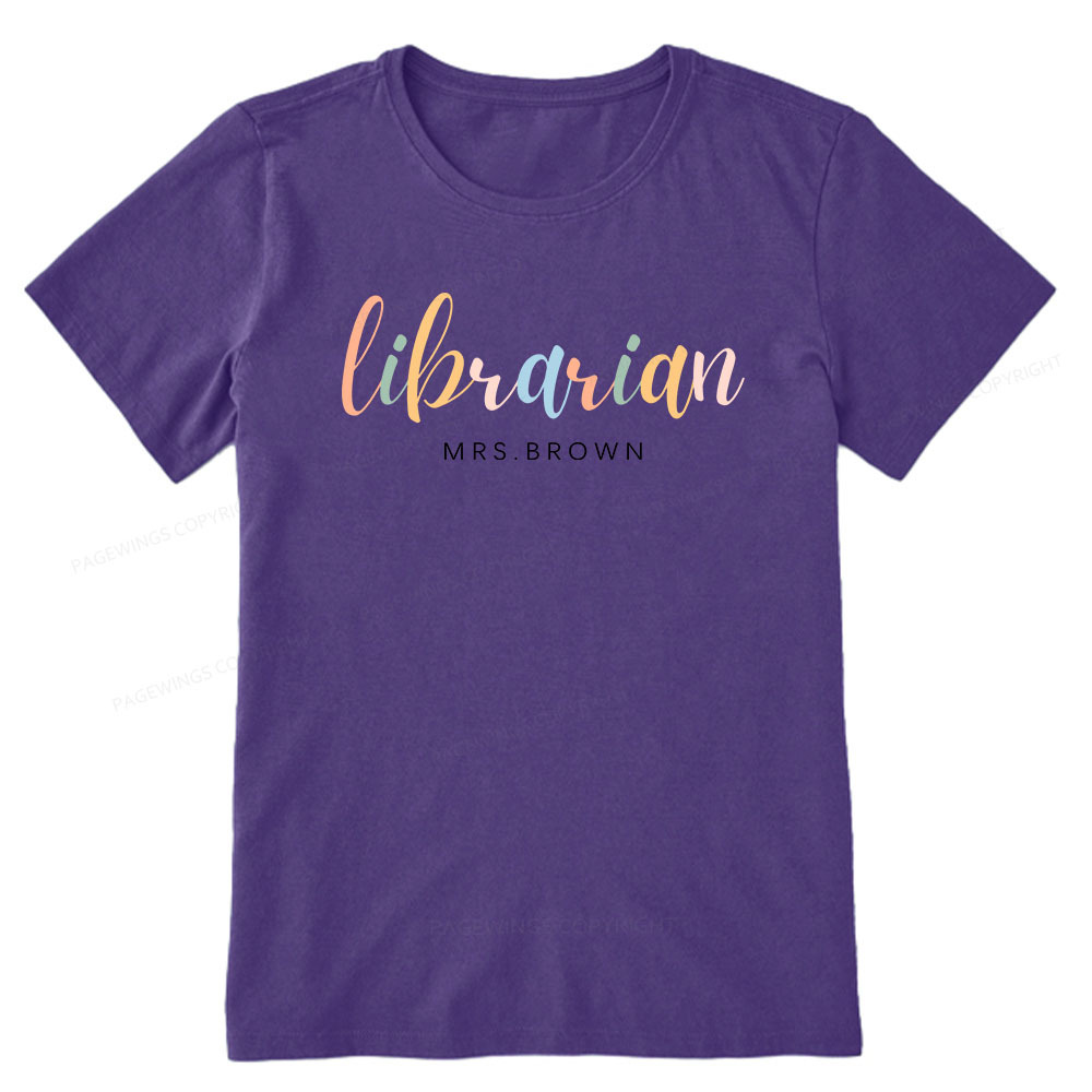 Pagewings Personalized Gift for Librarian Unisex Classic T-shirt