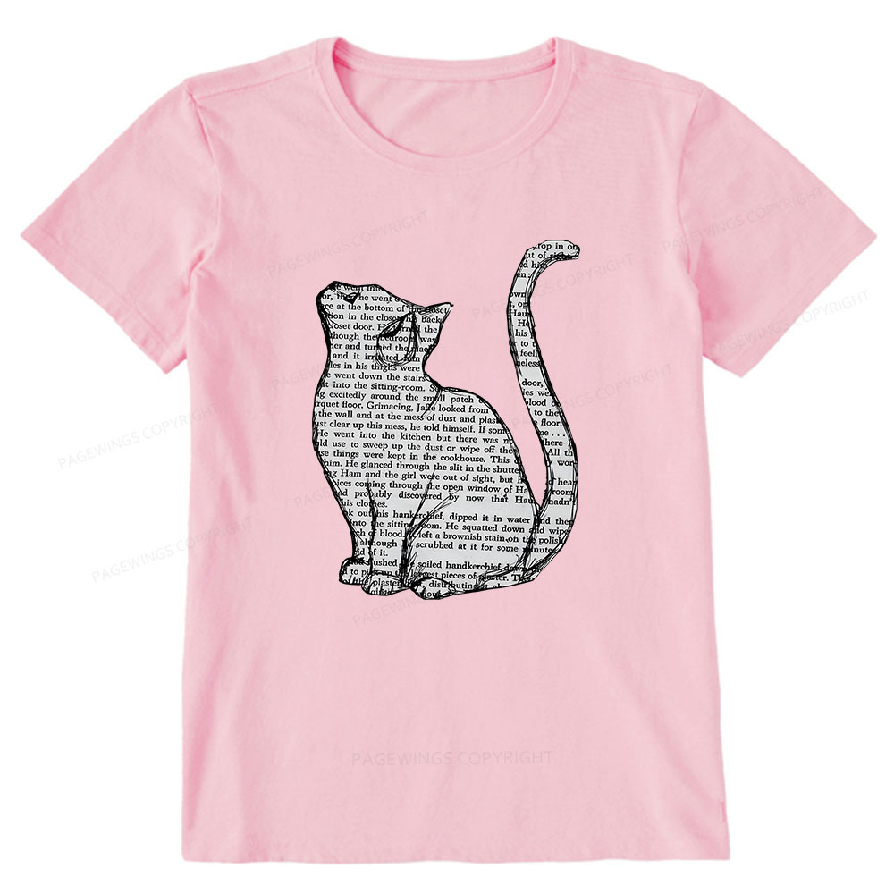 Pagewings Lots Of Books And Cute Cats Unisex Classic T-shirt