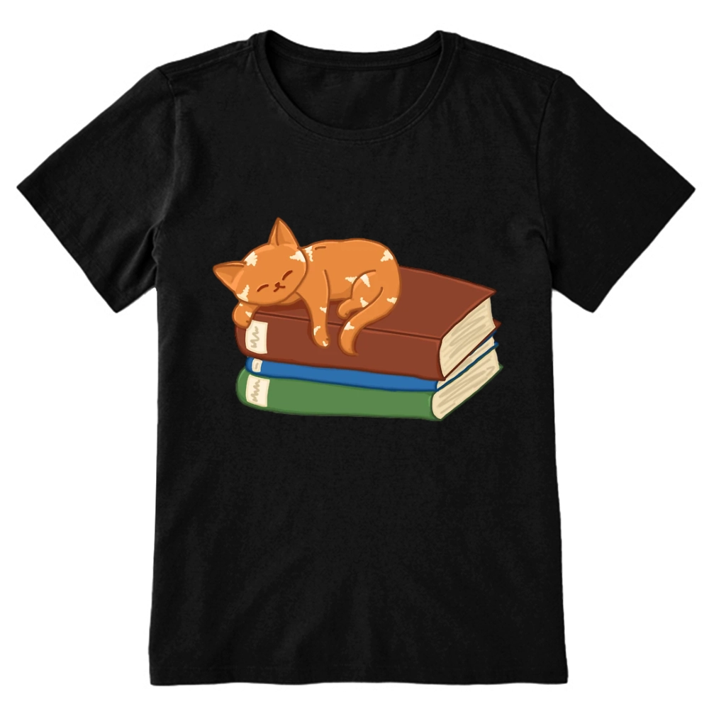 Pagewings Orange Book Cat Unisex Classic T-shirt
