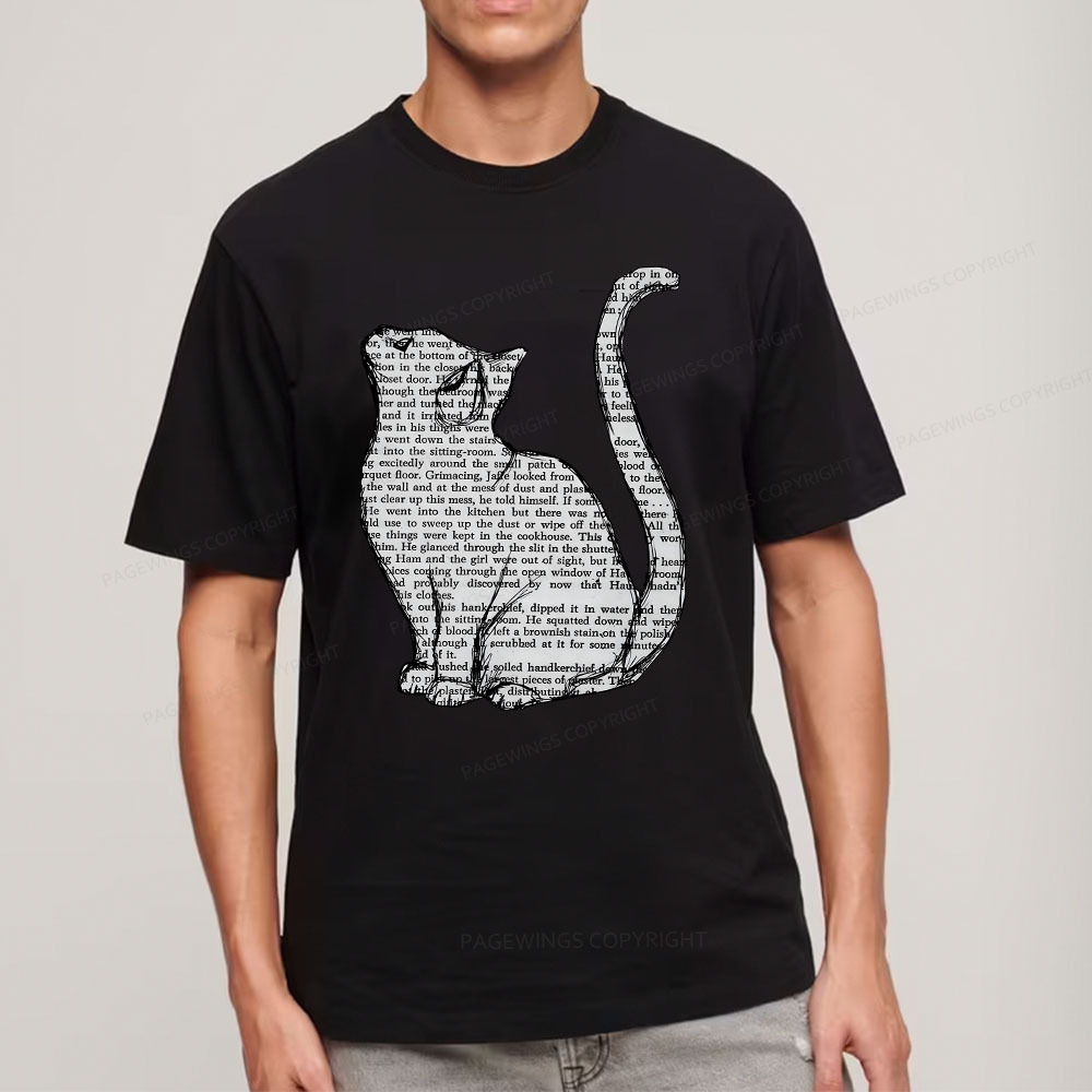 Pagewings Lots Of Books And Cute Cats Unisex Classic T-shirt