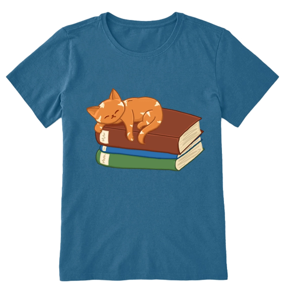 Pagewings Orange Book Cat Unisex Classic T-shirt