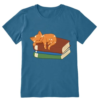 Pagewings Orange Book Cat Unisex Classic T-shirt
