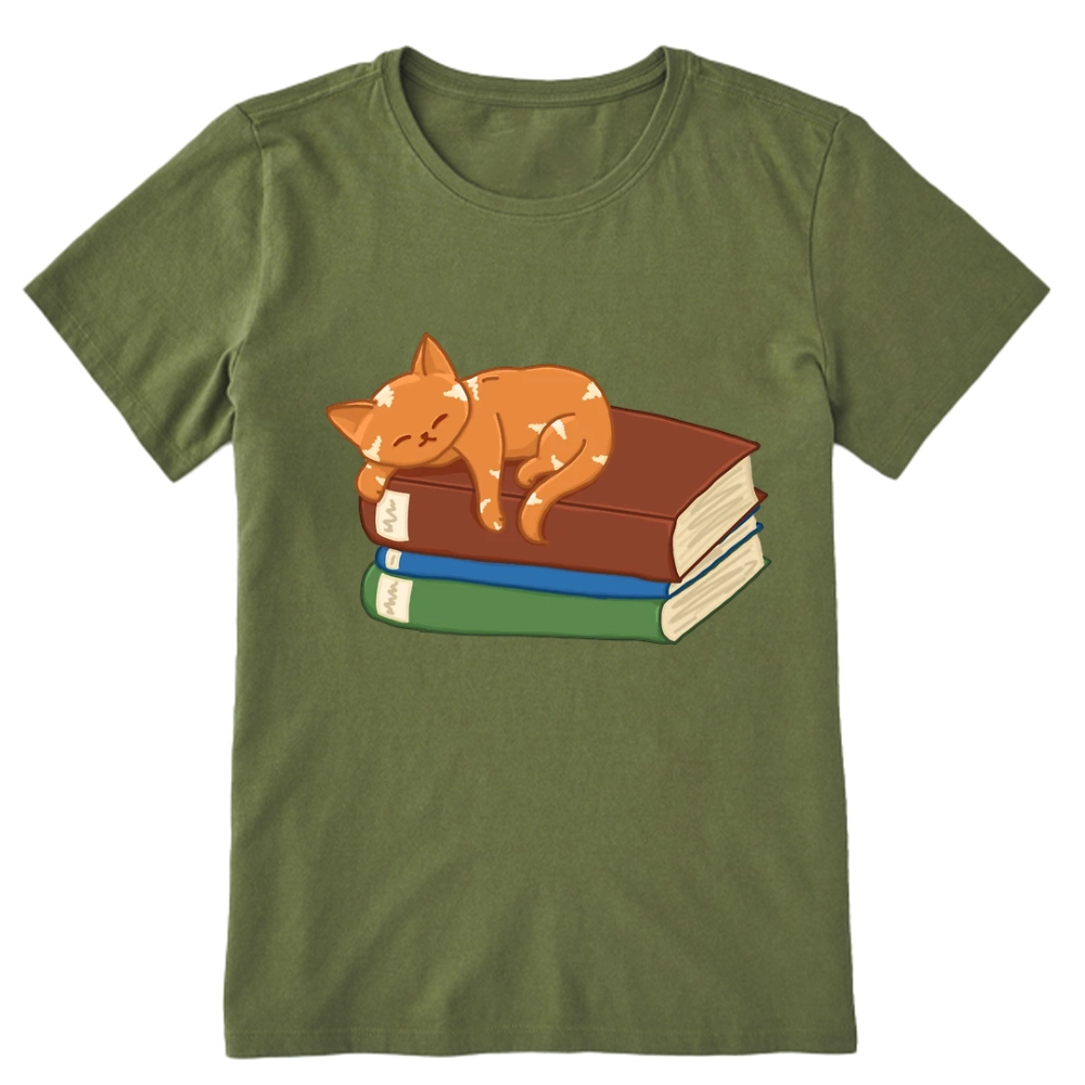Pagewings Orange Book Cat Unisex Classic T-shirt