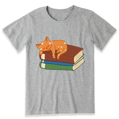 Pagewings Orange Book Cat Unisex Classic T-shirt
