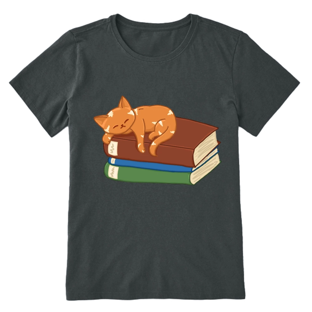 Pagewings Orange Book Cat Unisex Classic T-shirt