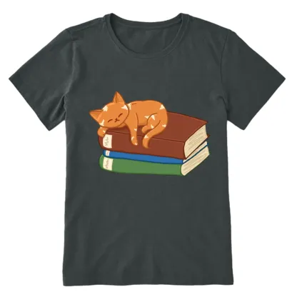 Pagewings Orange Book Cat Unisex Classic T-shirt
