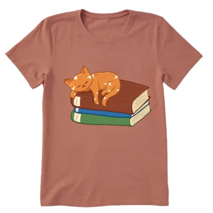 Pagewings Orange Book Cat Unisex Classic T-shirt