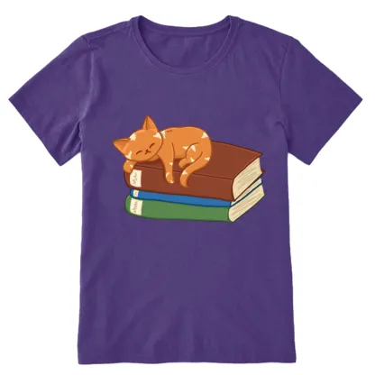Pagewings Orange Book Cat Unisex Classic T-shirt