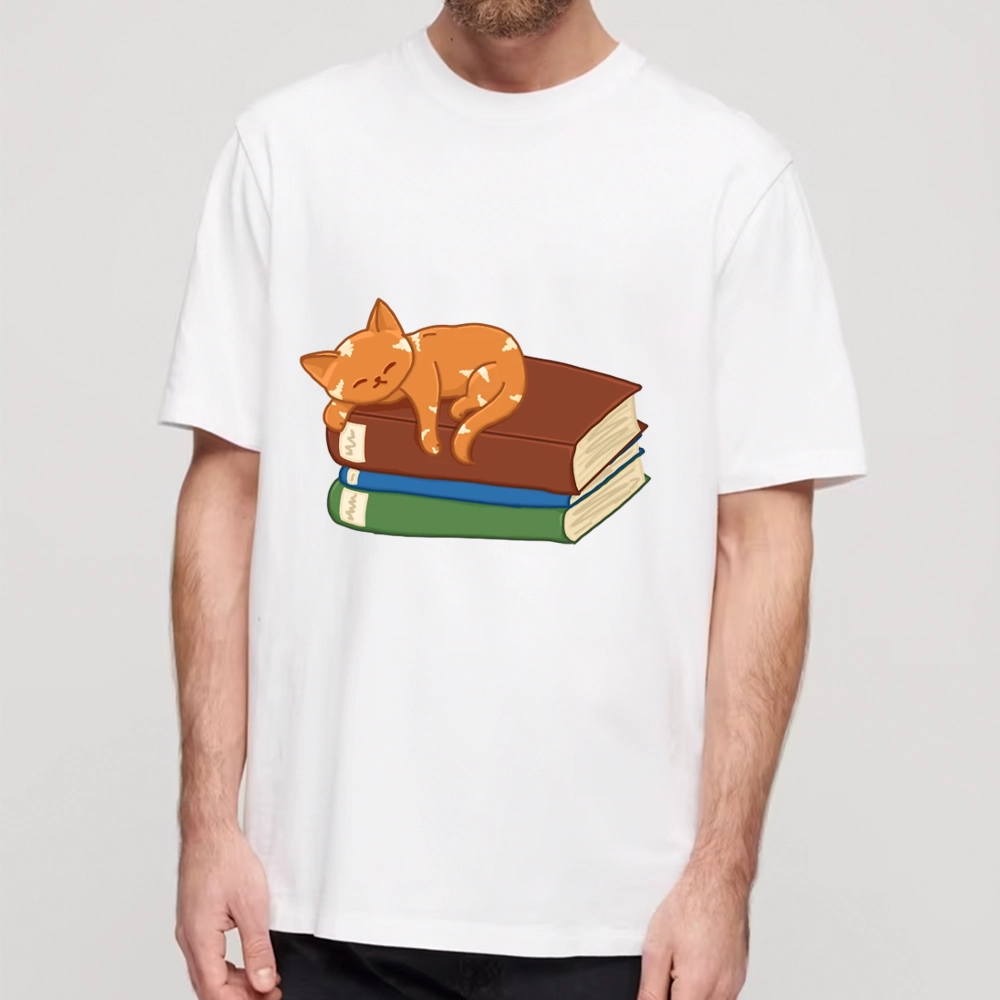Pagewings Orange Book Cat Unisex Classic T-shirt