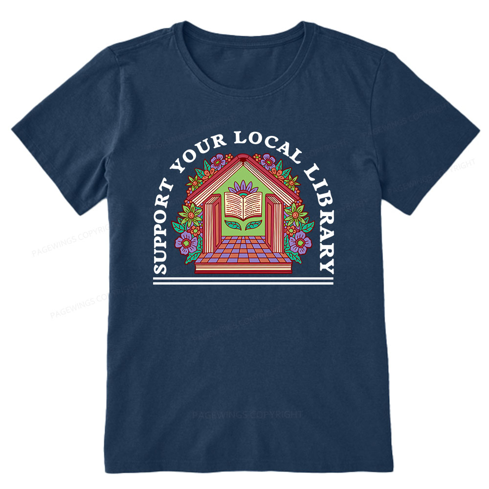 Pagewings Support Your Local Library Unisex Classic T-shirt