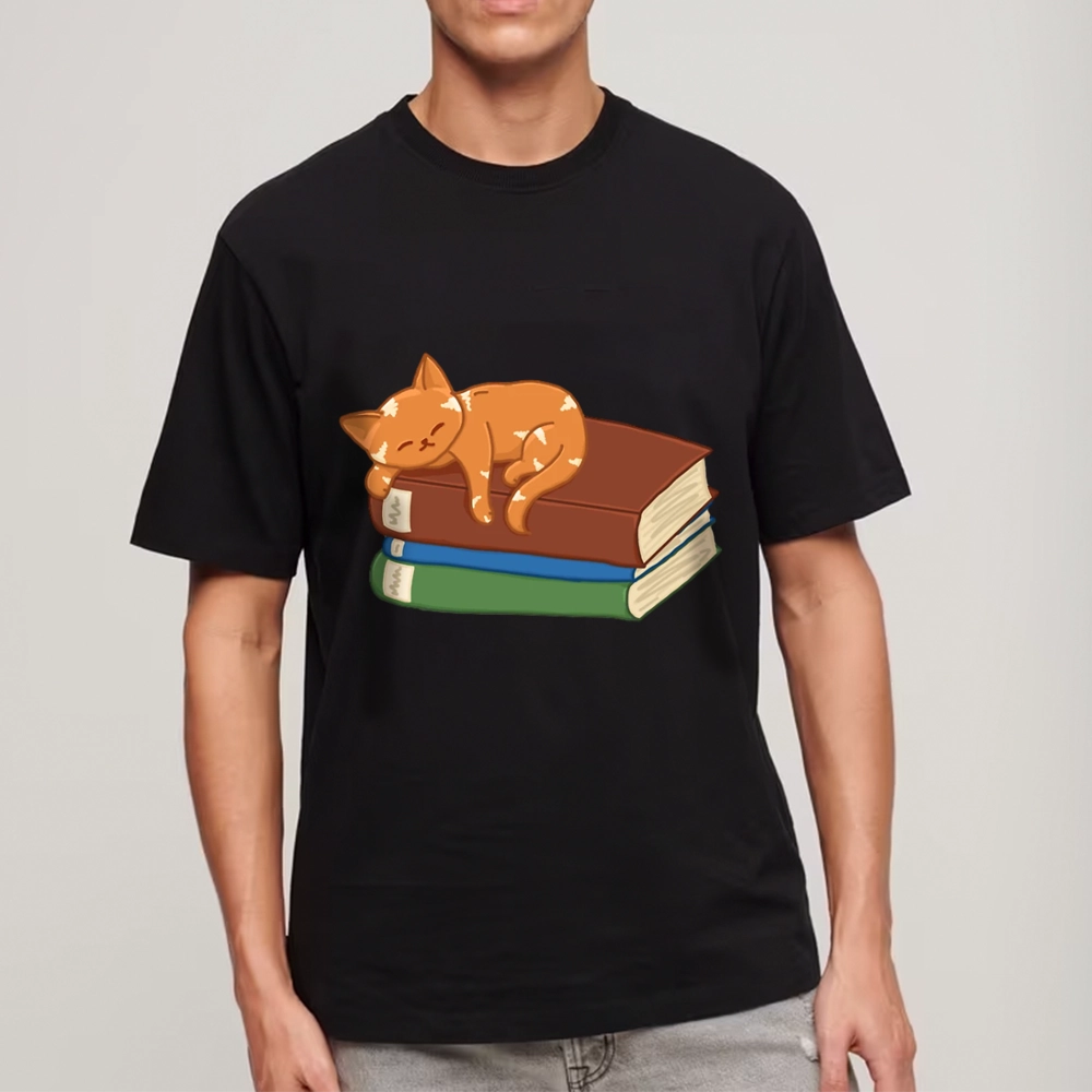 Pagewings Orange Book Cat Unisex Classic T-shirt