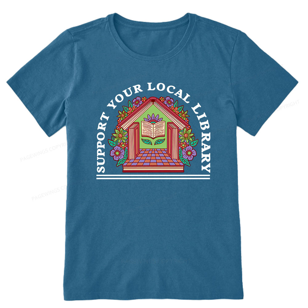 Pagewings Support Your Local Library Unisex Classic T-shirt