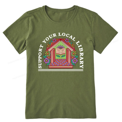 Pagewings Support Your Local Library Unisex Classic T-shirt