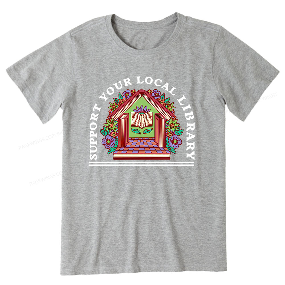 Pagewings Support Your Local Library Unisex Classic T-shirt