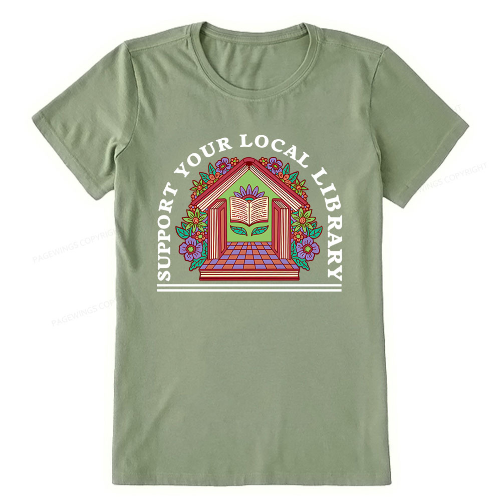 Pagewings Support Your Local Library Unisex Classic T-shirt