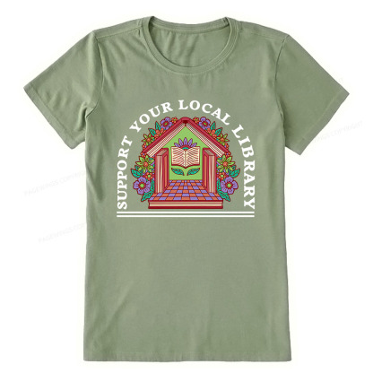 Pagewings Support Your Local Library Unisex Classic T-shirt