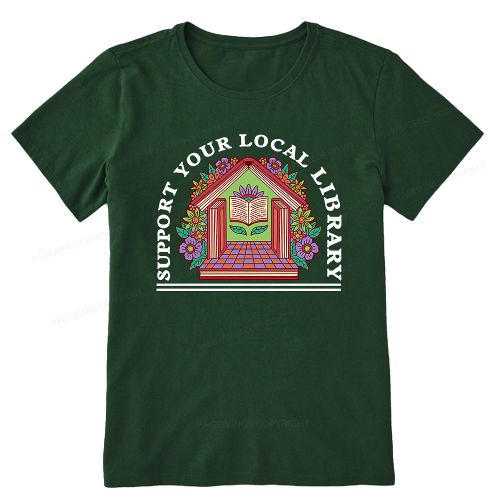 Pagewings Support Your Local Library Unisex Classic T-shirt