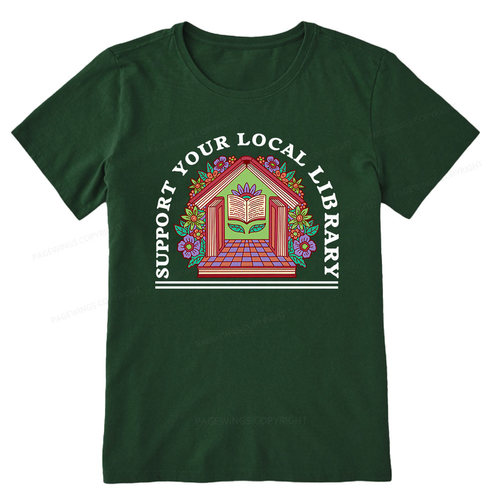 Pagewings Support Your Local Library Unisex Classic T-shirt