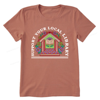 Pagewings Support Your Local Library Unisex Classic T-shirt