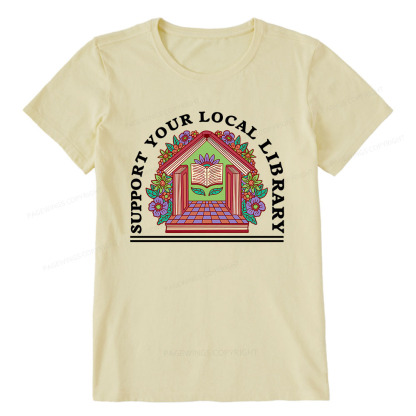 Pagewings Support Your Local Library Unisex Classic T-shirt