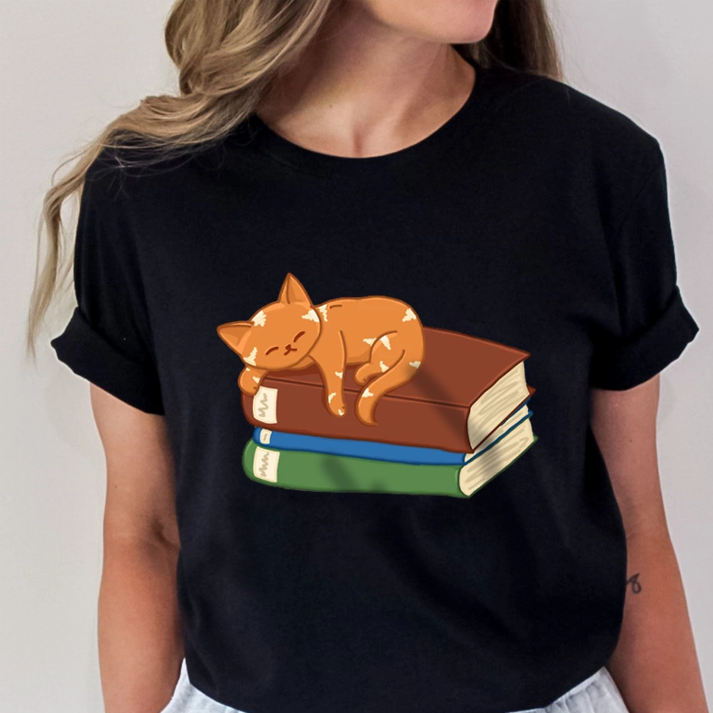 Pagewings Orange Book Cat Unisex Classic T-shirt