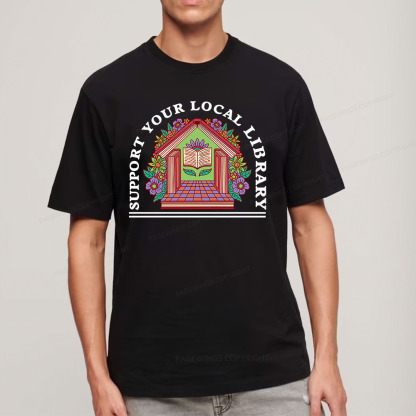 Pagewings Support Your Local Library Unisex Classic T-shirt
