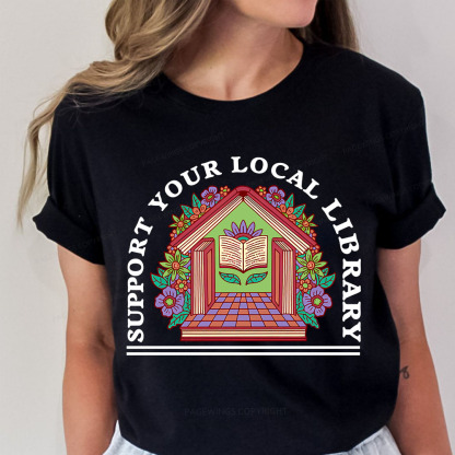 Pagewings Support Your Local Library Unisex Classic T-shirt