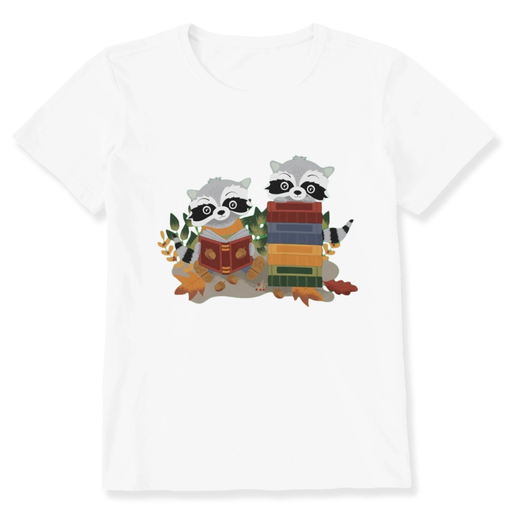 Pagewings Two Raccoons with Books Unisex Classic T-shirt