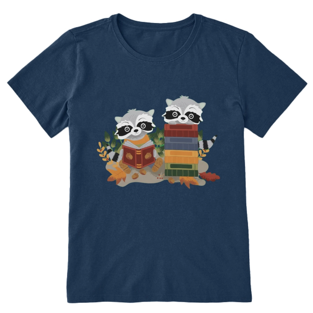 Pagewings Two Raccoons with Books Unisex Classic T-shirt