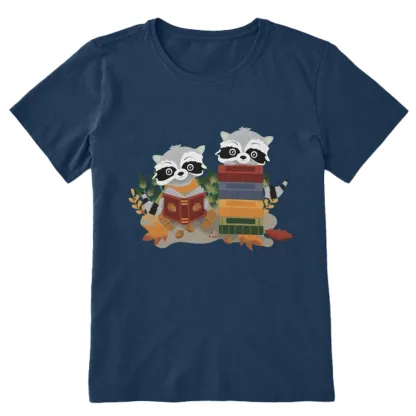 Pagewings Two Raccoons with Books Unisex Classic T-shirt
