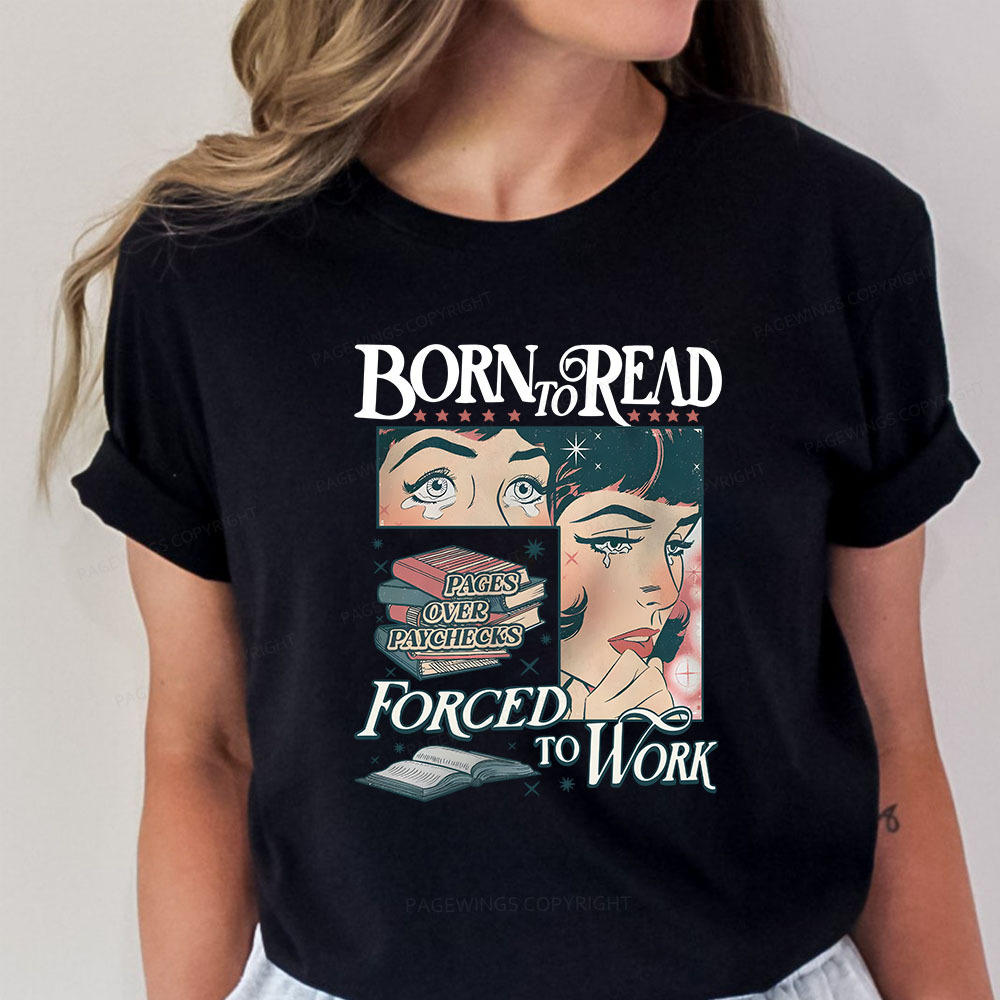 Pagewings Born To Read Bookish Comfor Unisex Classic T-shirt