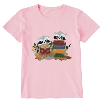 Pagewings Two Raccoons with Books Unisex Classic T-shirt