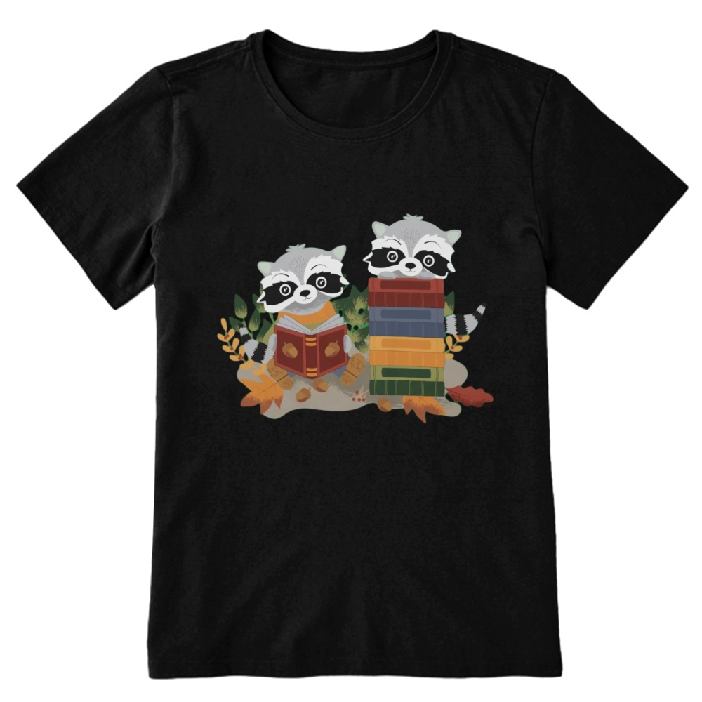 Pagewings Two Raccoons with Books Unisex Classic T-shirt