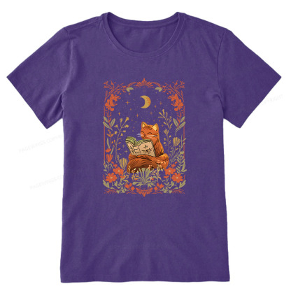 Pagewings Cat Wildflower Book Reading Unisex Classic T-shirt