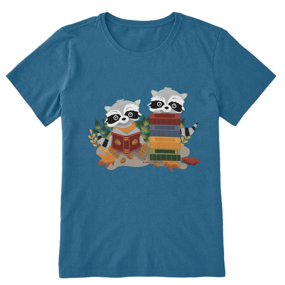 Pagewings Two Raccoons with Books Unisex Classic T-shirt