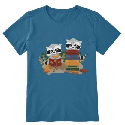 Pagewings Two Raccoons with Books Unisex Classic T-shirt