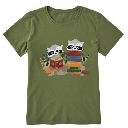 Pagewings Two Raccoons with Books Unisex Classic T-shirt
