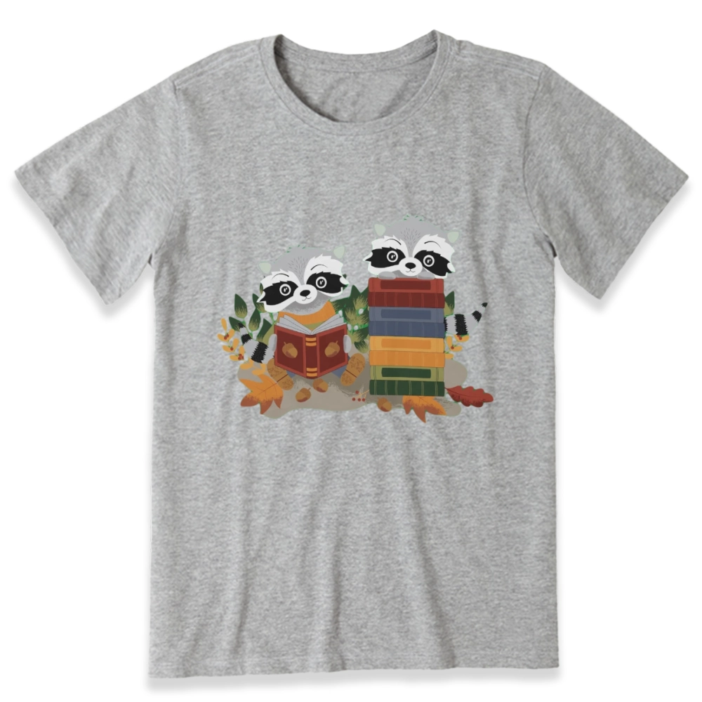 Pagewings Two Raccoons with Books Unisex Classic T-shirt