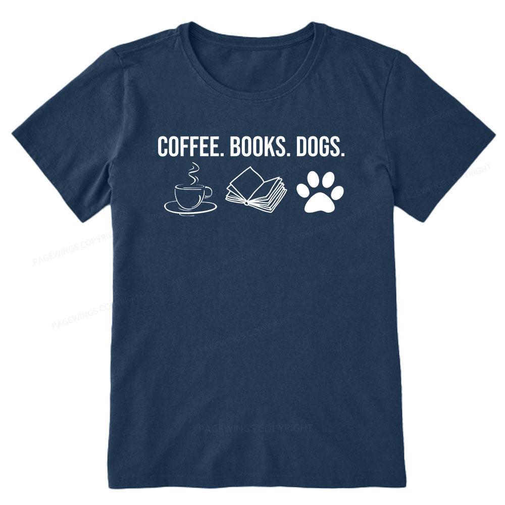 Pagewings Coffee Books and Dogs Unisex Classic T-shirt