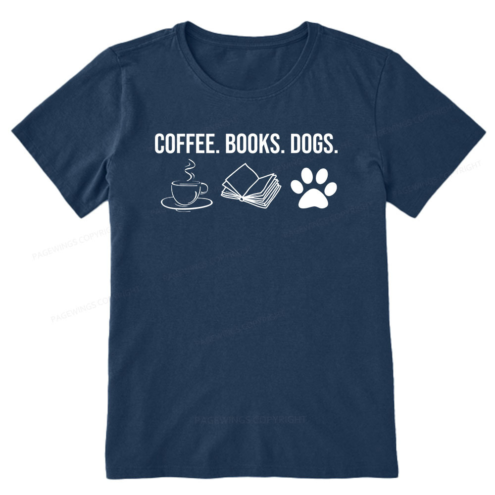 Pagewings Coffee Books and Dogs Unisex Classic T-shirt