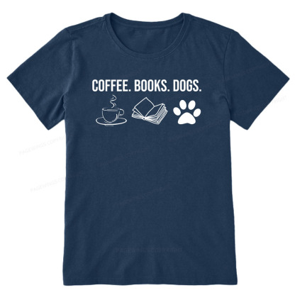 Pagewings Coffee Books and Dogs Unisex Classic T-shirt