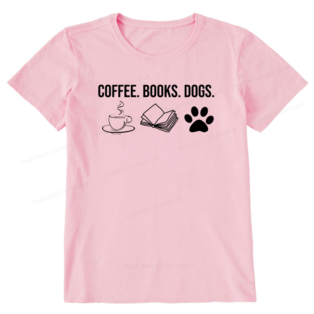 Pagewings Coffee Books and Dogs Unisex Classic T-shirt