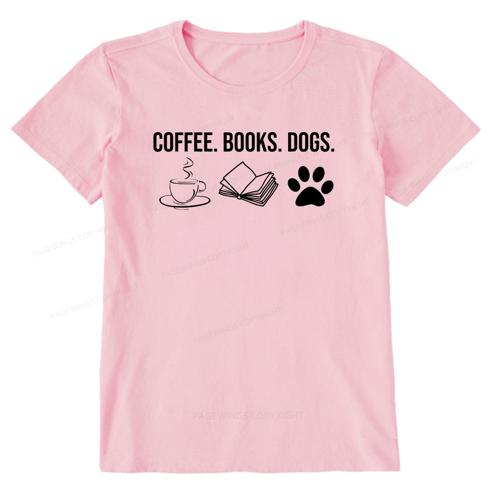 Pagewings Coffee Books and Dogs Unisex Classic T-shirt
