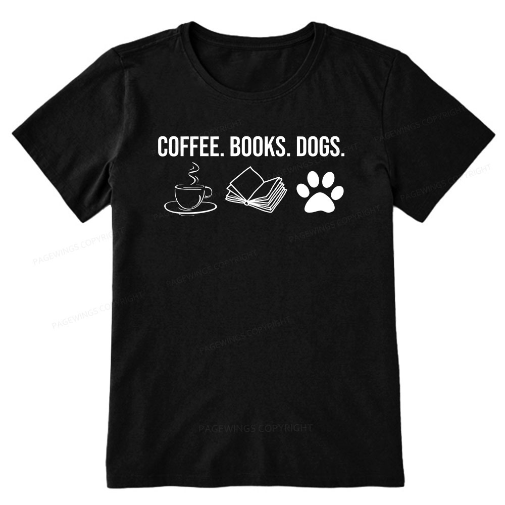 Pagewings Coffee Books and Dogs Unisex Classic T-shirt