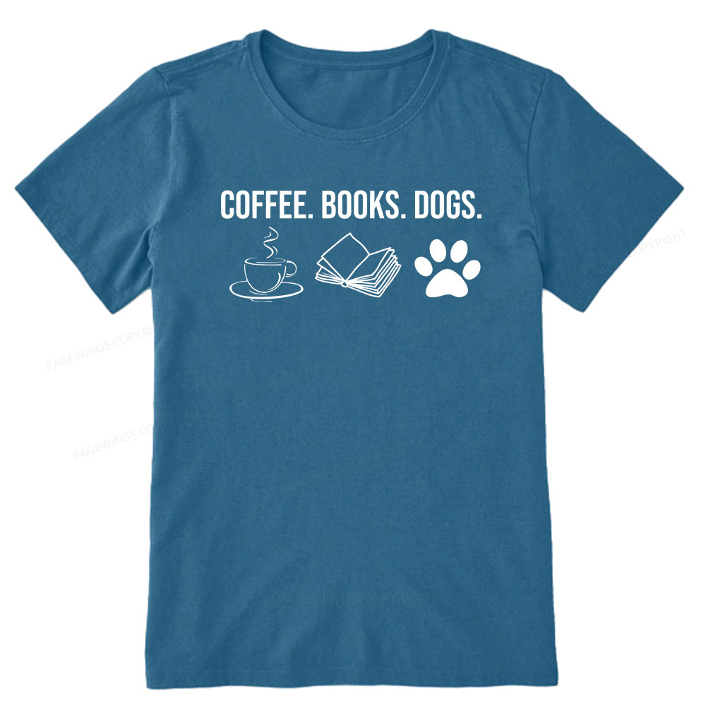 Pagewings Coffee Books and Dogs Unisex Classic T-shirt