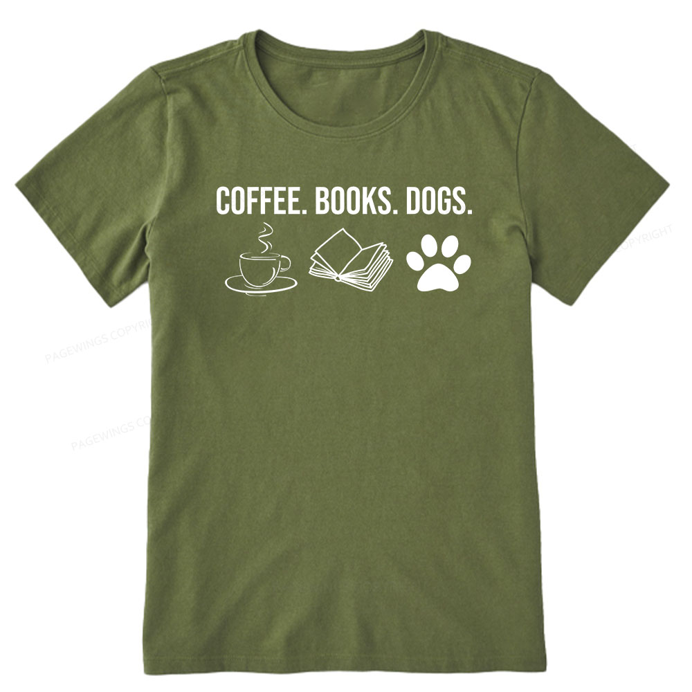 Pagewings Coffee Books and Dogs Unisex Classic T-shirt