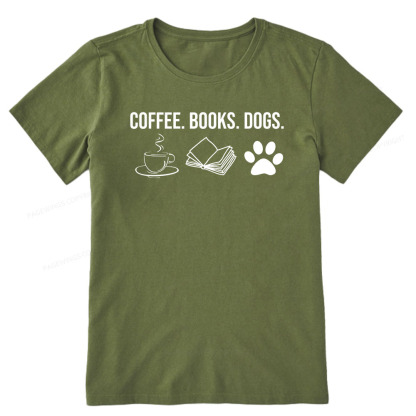 Pagewings Coffee Books and Dogs Unisex Classic T-shirt