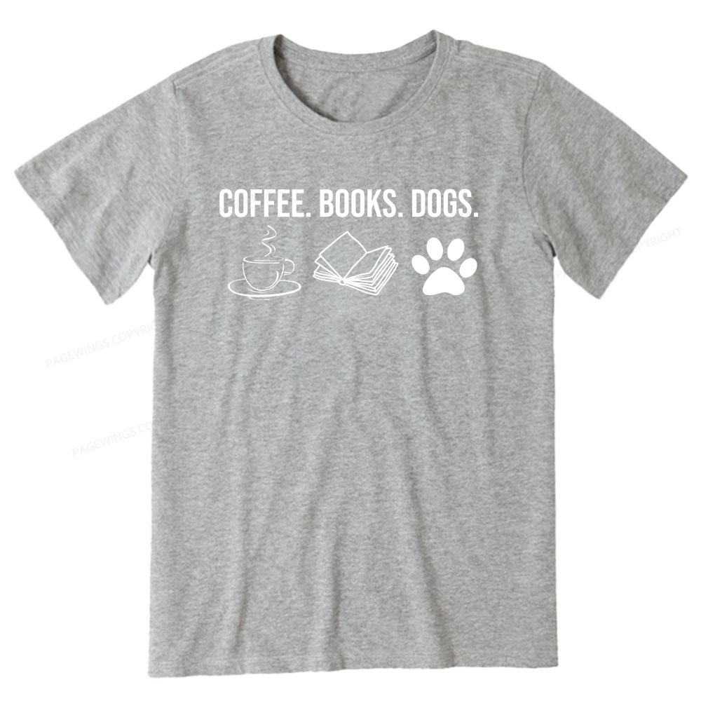 Pagewings Coffee Books and Dogs Unisex Classic T-shirt