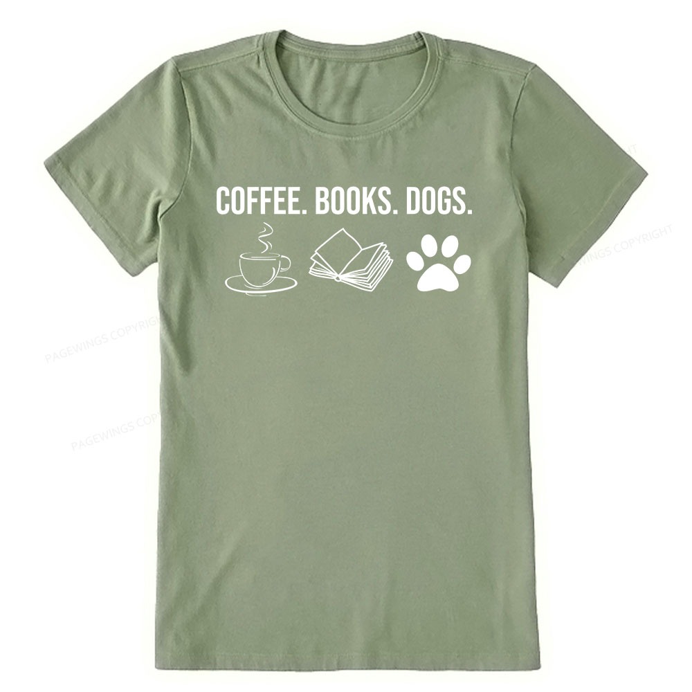 Pagewings Coffee Books and Dogs Unisex Classic T-shirt