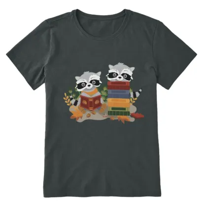 Pagewings Two Raccoons with Books Unisex Classic T-shirt